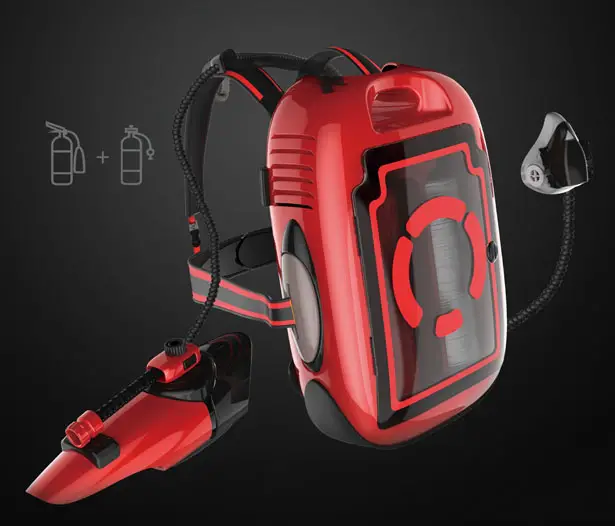Wearable Extinguisher for Firemen