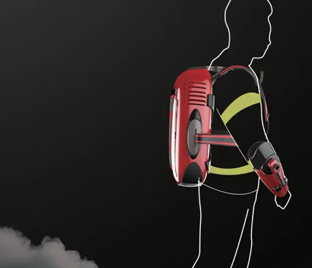 Wearable Extinguisher Allows Firemen to Work More Efficiently