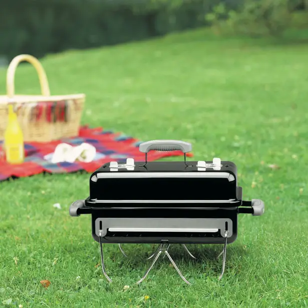 Weber 121020 Go-Anywhere Charcoal Grill : Compact Grill with Spacious Area for Grilling
