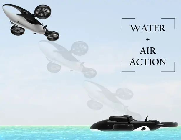 Whalecopter : Futuristic Personal Watercraft by Sreejin Uchummal