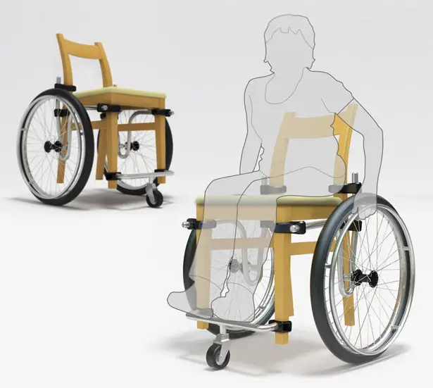 Wheel+Chair : A Wheelchair Without Chair For Easy Transportation and Distribution