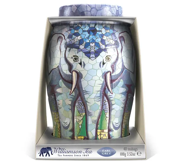 Williamson Tea Elephant Caddies Packaging by Springetts Brand Design Consultants