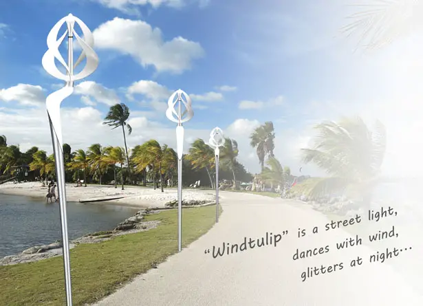 Windtulip : Wind Powered Street Light That Looks Like A Tulip Flower