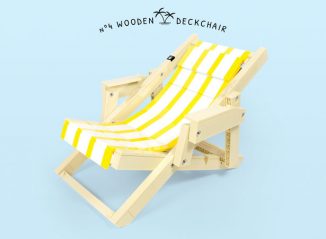 Functional Wooden Deckchair Concept for LEGO by Pedro Sequeira