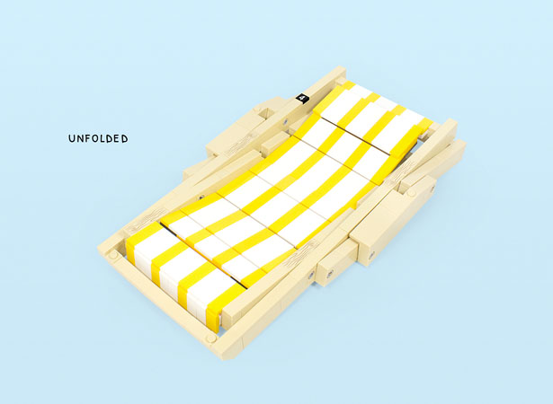 Wooden Deckchair Concept for LEGO by Pedro Sequeira