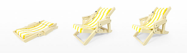 Wooden Deckchair Concept for LEGO by Pedro Sequeira