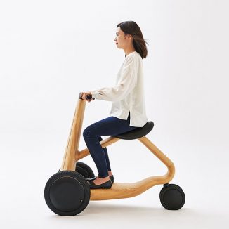 Mikiya Kobayashi Has Collaborated with AISIN SEIKI to Design Wooden Version of  ILY-Ai Scooter