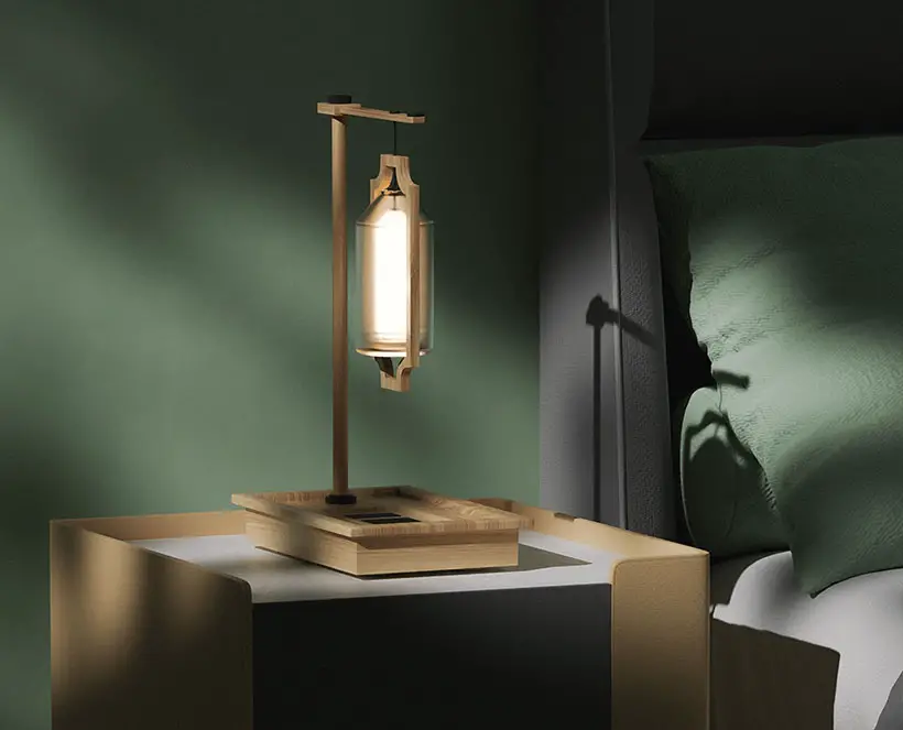 Woodo Table Lamp by Mahmoud Mahroos