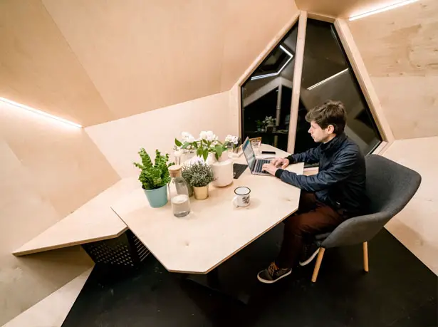 Workstation Cabin by Hello Wood Studio