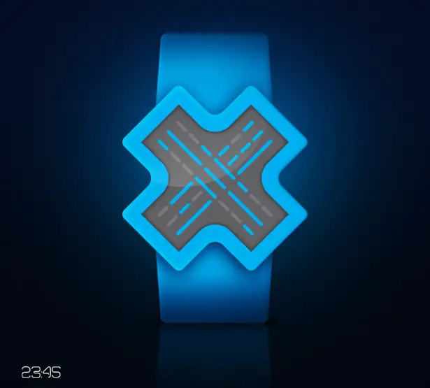 X-Shaped LCD Watch by Dimitri for Tokyoflash