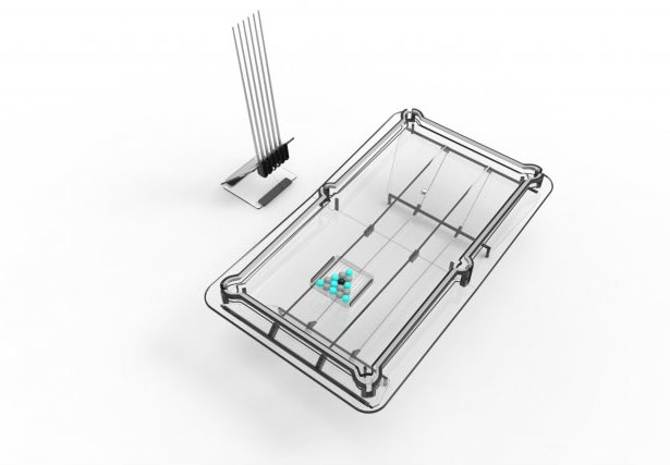 X1 Everest : Transparent Modern Pool Table by Elite Innovations