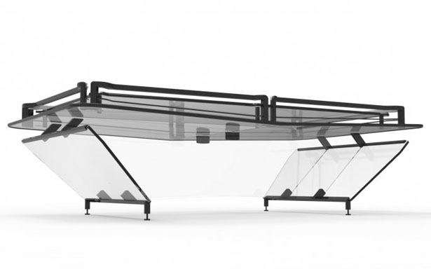 X1 Everest : Transparent Modern Pool Table by Elite Innovations