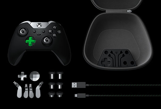 Xbox Elite Wireless Controller Features Faceted D-Pad and Rubberized Grip