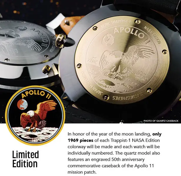 Xeric Trappist-1 NASA Edition Watch Series Celebrate Apollo 11 50th Anniversary