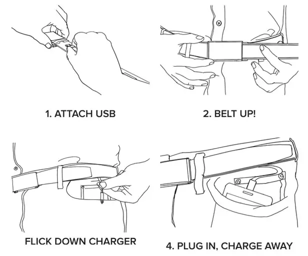 XOO Belt Functions As Emergency Charger to Re-charge Your Phone by Nifty