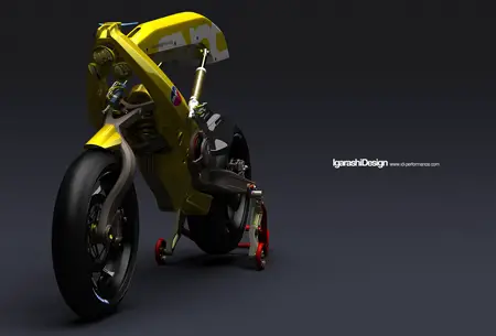 yellow motorcycle from igarashi design