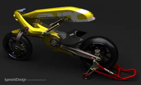 yellow motorcycle from igarashi design