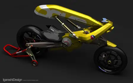 yellow motorcycle from igarashi design