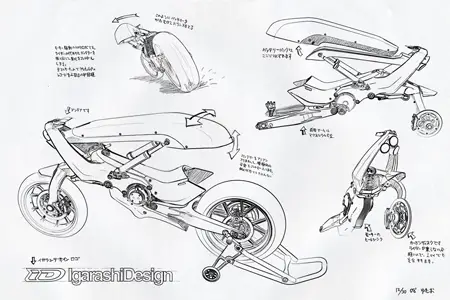 yellow motorcycle from igarashi design