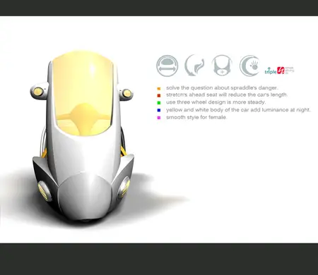 Protector Three Wheeled Motorcycle Concept by Tryi Yeh