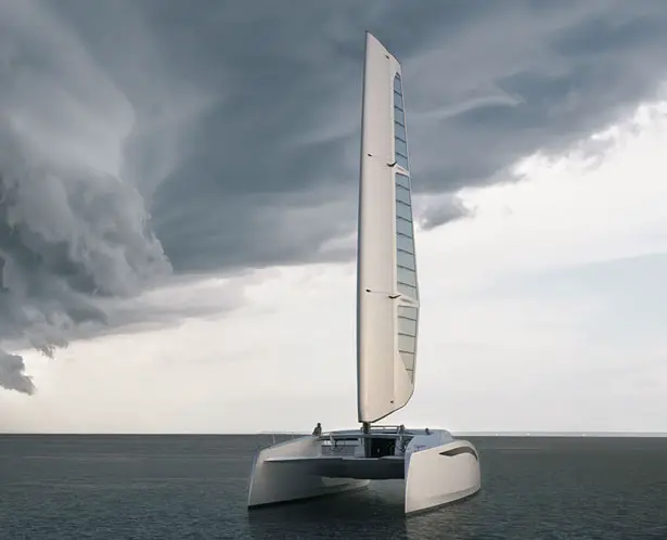Zero Sail Concept Sailing Catamaran Features Modern Racing Catamaran Design