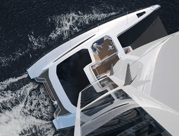 Zero Sail Concept Sailing Catamaran Features Modern Racing Catamaran Design Tuvie