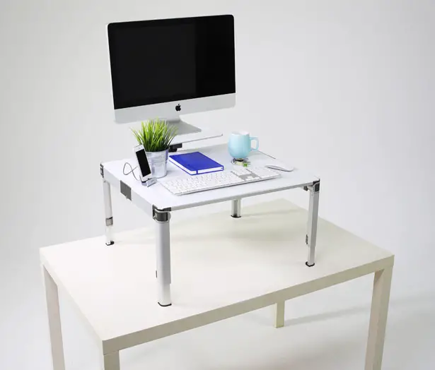 ZestDesk Portable Adjustable Standing Desk by James Moore