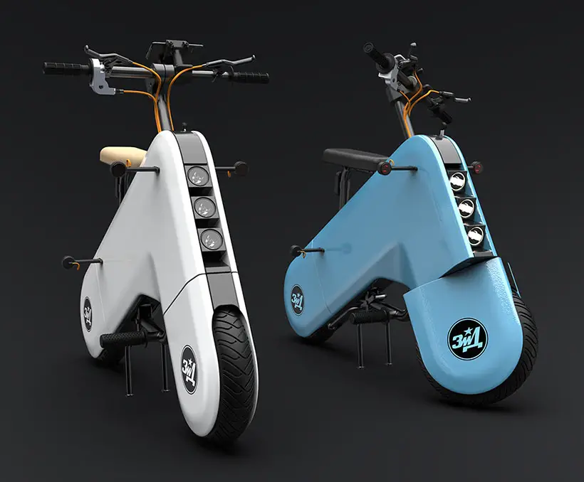 ZID - Electric Scooter in Retro Futurism Style by Alexander Yamaev