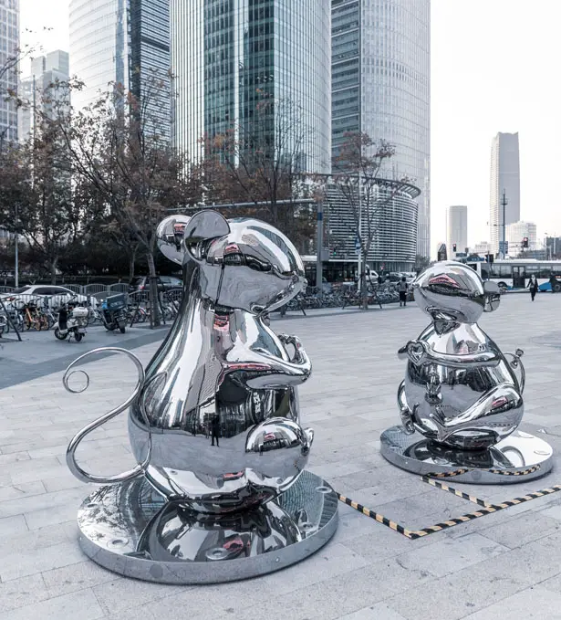 Hongtao Zhou Debuts - My Heart is with You – Rat - Zodiac Sculpture in Shanghai for the Year of Rat