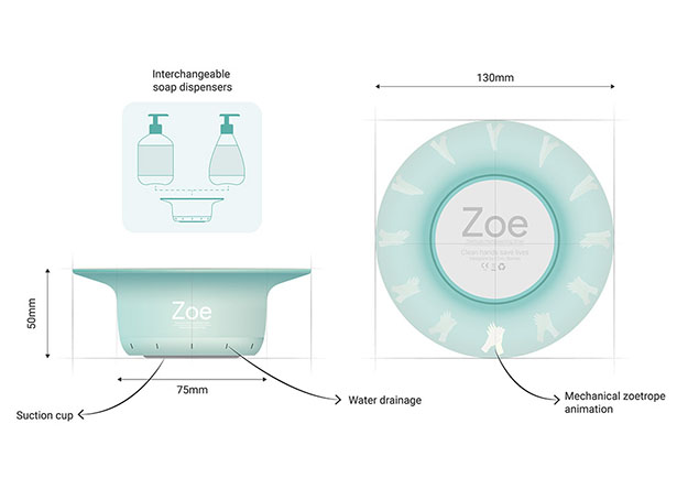 Zoe Handwashing Timer with Cool Animation by Chris Barnes