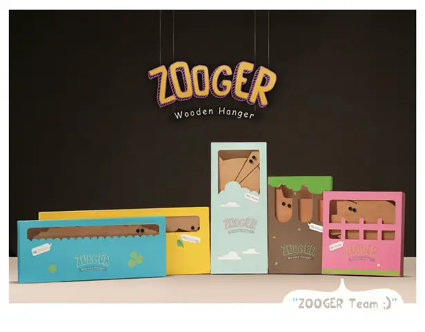 ZOOGER Wooden Hanger by Cheesign