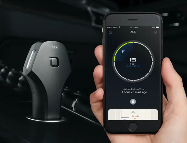 Zus : Smart Car Finder and USB Car Charger by Nonda